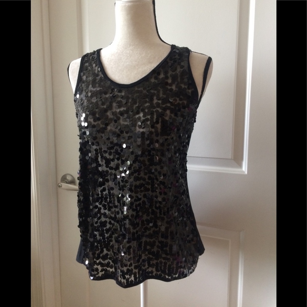 Junior sequin front racerback top